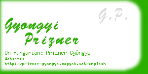 gyongyi prizner business card